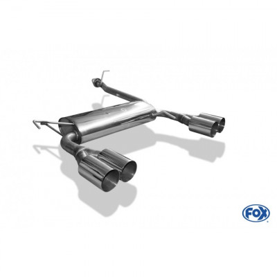 Silent rear duplex stainless steel 2x90mm type 10 for HONDA PRELUDE IV BB2/3