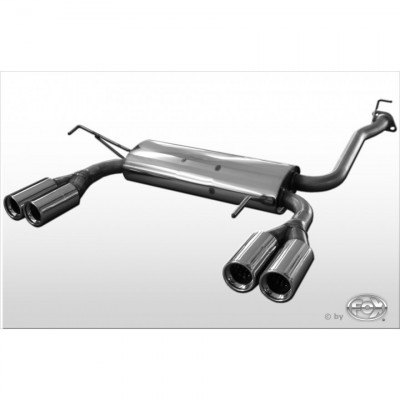 Silencieux arrière duplex inox 2x80mm type 13 pour HONDA PRELUDE IV BB2/3