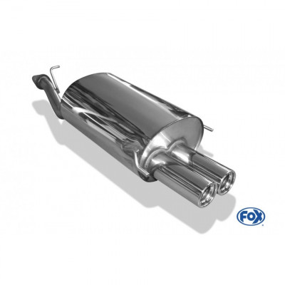Silencieux arrière inox 2x76mm type 13 pour HONDA PRELUDE V BB8/BB9