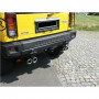 Catback duplex stainless steel 2x100mm type 25 for HUMMER H2