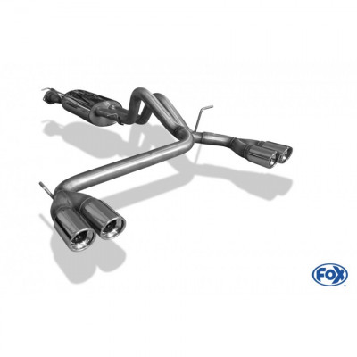 Catback duplex stainless steel 2x90mm type 17 for HUMMER H2