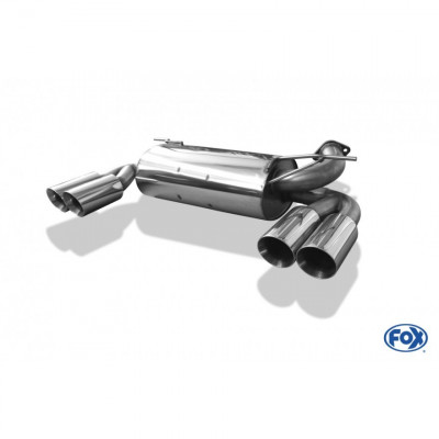 Silent rear duplex stainless steel 2x100mm type 25 for HUMMER H3