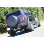 Silencieux arrière duplex inox 1x100mm type 25 pour HUMMER H3