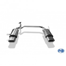 Silencieux arrière duplex inox 1x160x80mm type 53 pour HYUNDAI ACCENT TYPE LC