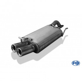 Silent rear duplex stainless steel 2x76mm type 13 for HYUNDAI COUPÉ TYPE RD