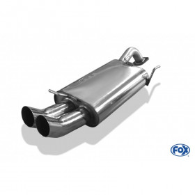 Silent rear duplex stainless steel 2x76mm type 18 for HYUNDAI COUPÉ TYPE RD