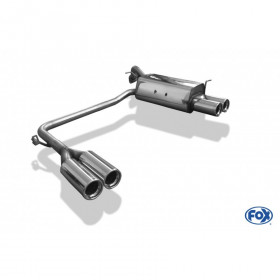 Silencieux arrière duplex inox 2x80mm type 13 pour HYUNDAI GETZ 3/5 PORTES