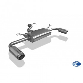 Silent rear duplex stainless steel 1x100mm type 27 for HYUNDAI I30 TURBO TYPE GD