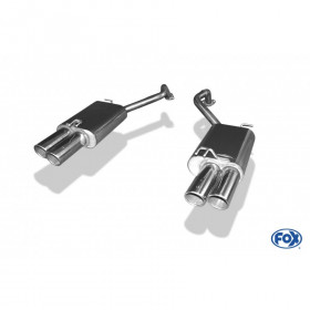 Silencieux arrière duplex inox 2x90mm type 12 pour HYUNDAI SANTA FE 4x4 TYPE CM