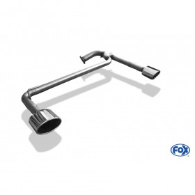 Duplex exhaust system 1x140x90mm type 44 stainless steel for HYUNDAI SANTA FE 4x4 TYPE DM