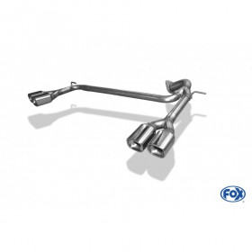 Duplex exhaust system 2x88x79mm type 71 stainless for HYUNDAI SANTA FE 4x4 TYPE DM