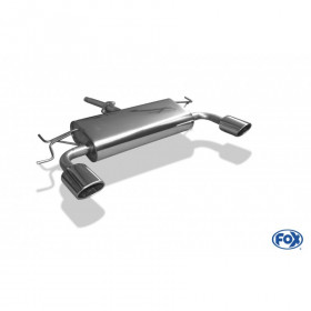 Silencieux arrière duplex inox 1x115x85mm type 32 pour HYUNDAI TUCSON 4x2 TYPE JM