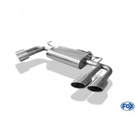 Silent rear duplex stainless steel 2x115x85mm type 38 for HYUNDAI TUCSON 4x2/4x4 TYPE TLE (without FAP)