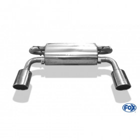 Silent rear duplex stainless steel 1x129x106mm type 32 for INFINITI FX30D