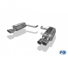 Silencieux arrière duplex inox 2x90mm type 16 pour JAGUAR XF TYPE CC9