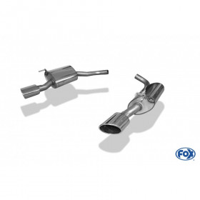 Silent rear duplex stainless steel 1x115x85mm type 38 for JAGUAR XK8/XKR TYPE QEV/QDV