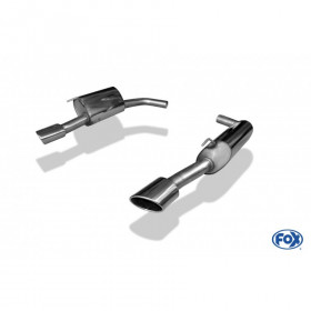 Silencieux arrière duplex inox 1x115x85mm type 38 pour JAGUAR XK8/XKR TYPE QEV/QDV