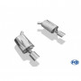 Silencieux arrière duplex inox 1x115x85mm type 33 pour JAGUAR X-TYPE