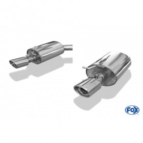 Silencieux arrière duplex inox 1x115x85mm type 33 pour JAGUAR X-TYPE