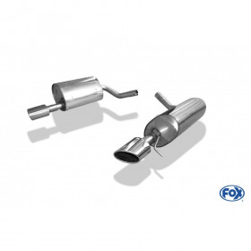 Silent rear duplex stainless steel 1x115x85mm type 38 for JAGUAR S-TYPE TYPE CCX