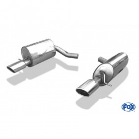 Silencieux arrière duplex inox 1x115x85mm type 32 pour JAGUAR S-TYPE R TYPE CCX