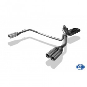 Silencieux arrière duplex inox 2x80mm type 13 pour JEEP GRAND CHEROKEE TYPE WJ/WG