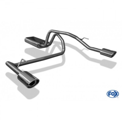 Silent rear duplex stainless steel 1x115x85mm type 33 for JEEP GRAND CHEROKEE TYPE WJ/WG