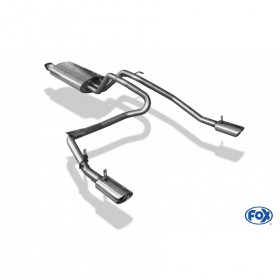 Silent rear duplex stainless steel 1x140x90mm type 32 for JEEP GRAND CHEROKEE TYPE WH