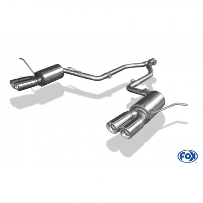 Silencieux arrière duplex inox 2x80mm type 17 pour JEEP GRAND CHEROKEE TYPE WK