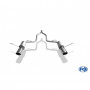 Silent rear duplex stainless steel 1x129x106mm type 32 for JEEP GRAND CHEROKEE TYPE WK