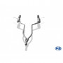 Silent rear duplex stainless steel 1x129x106mm type 32 for JEEP GRAND CHEROKEE TYPE WK