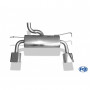 Silencieux arrière duplex inox 1x160x80mm type 53 pour JEEP WRANGLER III TYPE JK