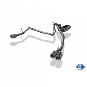 Silencieux arrière duplex inox 2x80mm type 13 pour JEEP COMMANDER TYPE XK