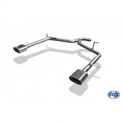 Système d'embouts d'échappement duplex inox 1x135x80mm type 53 pour KIA CEE'D BREAK