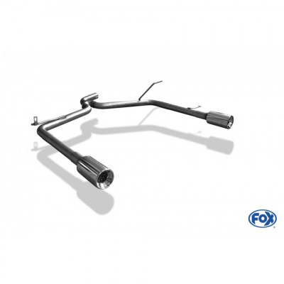 Système d'embouts d'échappement duplex inox 1x90mm type 13 pour KIA CEE'D HAYON