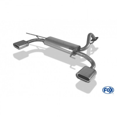 Silencieux arrière duplex inox 1x135x80mm type 53 pour KIA CERATO HAYON
