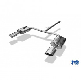 Silencieux arrière duplex inox 1x160x90mm type 38 pour KIA OPTIMA TYPE JF SPORTSWAGON
