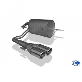 Silencieux arrière inox 2x70mm type 16 (sortie centrale) pour KIA PICANTO TYPE BA