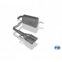 Silencieux arrière inox 2x70mm type 16 (sortie centrale) pour KIA PICANTO TYPE BA