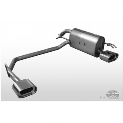 Silencieux arrière duplex inox 1x135x80mm type 53 pour KIA PICANTO TYPE BA
