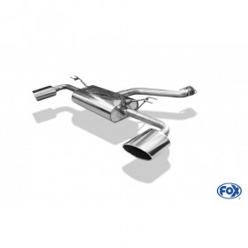 Silent rear duplex stainless steel 1x160x90mm type 38 for KIA PRO CEE'D GT