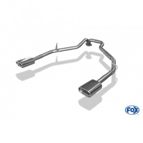 1x135x80mm type 53 duplex exhaust system for KIA SORENTO TYPE JC FACELIFT