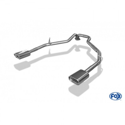 1x135x80mm type 53 duplex exhaust system for KIA SORENTO TYPE JC FACELIFT