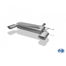 Silencieux arrière duplex inox 1x135x80mm type 53 pour KIA SPORTAGE 4x4 TYPE JE