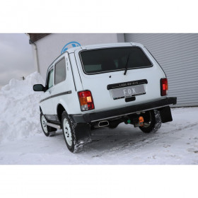 Silent stainless steel rear 1x145x65mm type 59 for LADA NIVA 4x4