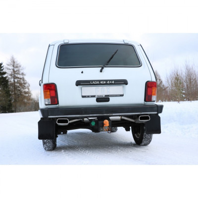 Silencieux arrière duplex inox 1x145x65mm type 59 pour LADA NIVA 4x4