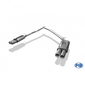 Silencieux arrière duplex inox 2x80mm type 13 pour RANGE ROVER II TYPE LP