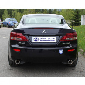 Silent rear duplex stainless steel 1x100mm type 17 for LEXUS IS C 250