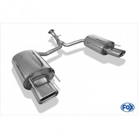 Silent rear duplex stainless steel 1x160x80mm type 53 for LEXUS IS 220 D