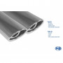 Silent rear duplex stainless steel 2x88x74mm type 32 for LEXUS IS 220 D